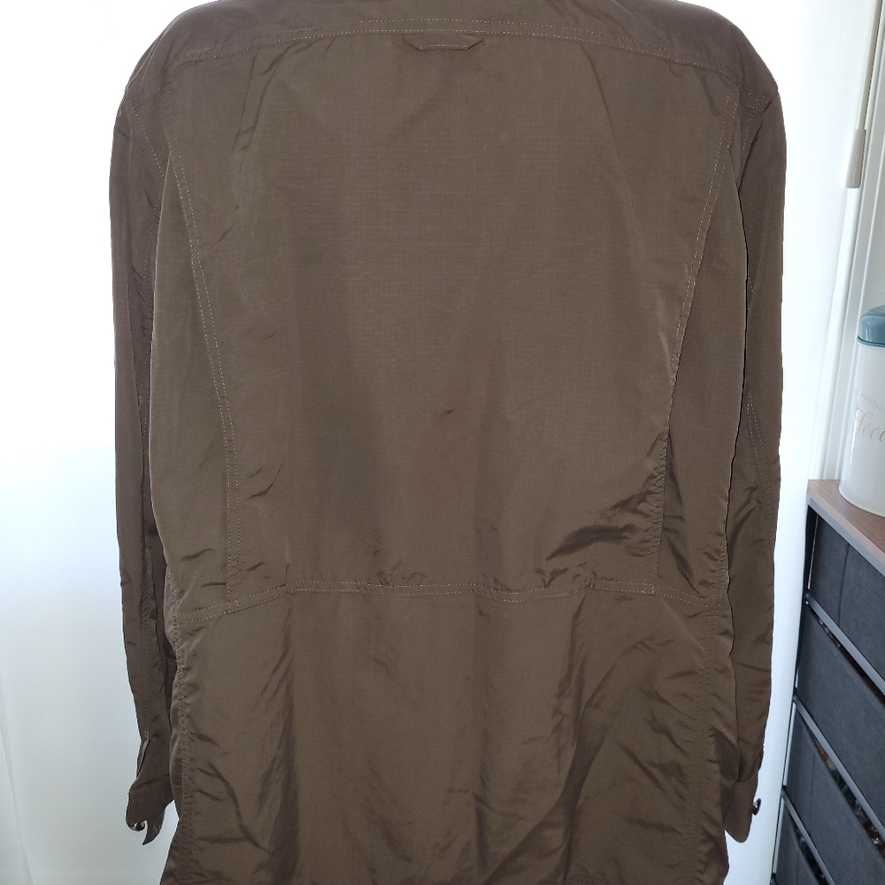Eddie Bauer Travex Soft Shell Water Resistant Rain Jacket Brown Mens's Sz TXL - Picture 3 of 4
